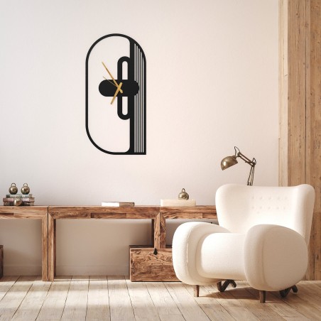 Unique black wall clock