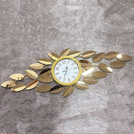 Elegant gold leaf decorated wall clock
